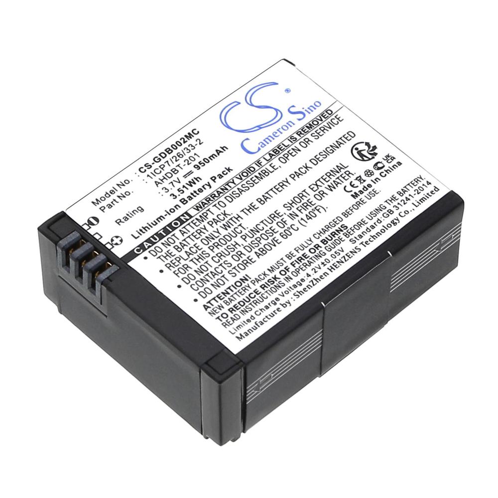 Батерия за камера GO PRO Hero 3; HERO 3 Plus  AHDBT-201  3,7V 950mAh LIIon Cameron Sino