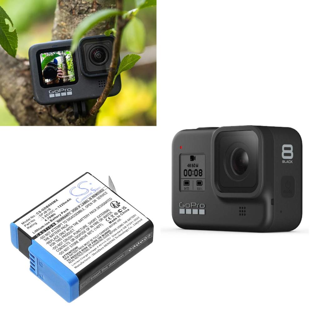 Батерия за камера GOPRO Hero 5; HERO 6; Hero 7; Hero 8  AABAT-001  3,85V 1220mAh   LIIon Cameron Sino