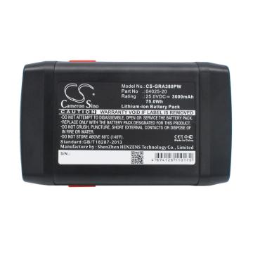 Батерия Cameron Sino, За косачка робот GARDENA 648872, 8838, Accu-Spindelmaher 380 Li, 04025-20  25V 3000mAh Cameron Sino