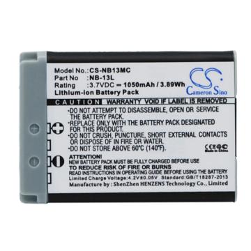 Батерия за фотоапарат / камера CANON NB13MC  NB13L  3,7V 1050 mAh  LiIon Cameron Sino