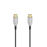 Оптичен активен кабел HAMA Optical, HDMI мъжко - HDMI мъжко, Ethernet, 18 Gbit/s, 15м, Позл.конектори, Черен