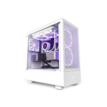 Кутия NZXT H5 Flow Matte White, Mid-Tower