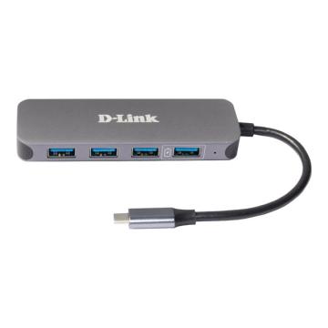 D-LINK USB-C to 4 Port USB 3.0 Hub with USB-C Power Delivery 60W