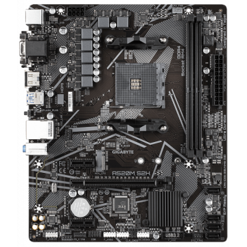 Дънна платка GIGABYTE A520M-S2H, Socket AM4, mATX, 2xDDR4, M.2