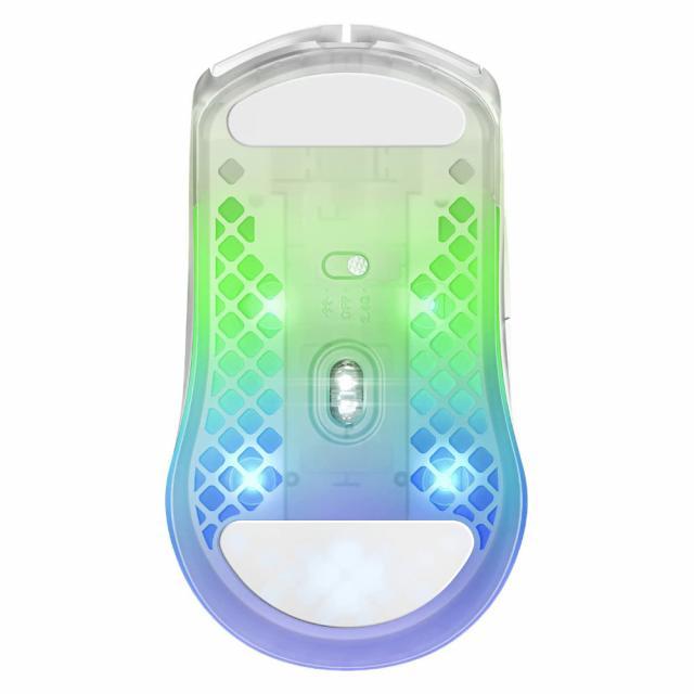 Геймърска мишка SteelSeries, Aerox 3 Wireless (2022) Ghost, Оптична, Безжична, USB