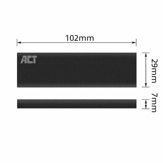 Чекмедже за твърд диск ACT AC1605, M.2 NVMe SSD, USB-C 3.1 Gen2, Черен