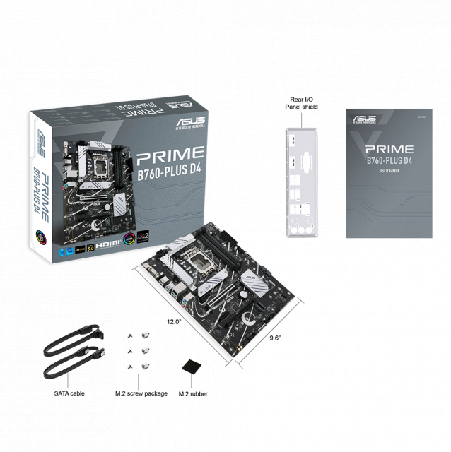 Дънна платка ASUS PRIME B760-PLUS D4, LGA 1700, ATX, 4xDDR4, PCIe 5.0