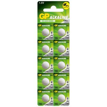 Бутонна алкална батерия GP186 AG12 LR-43/ 10 бр./pack цена за 1 бр./ 1.55V GP