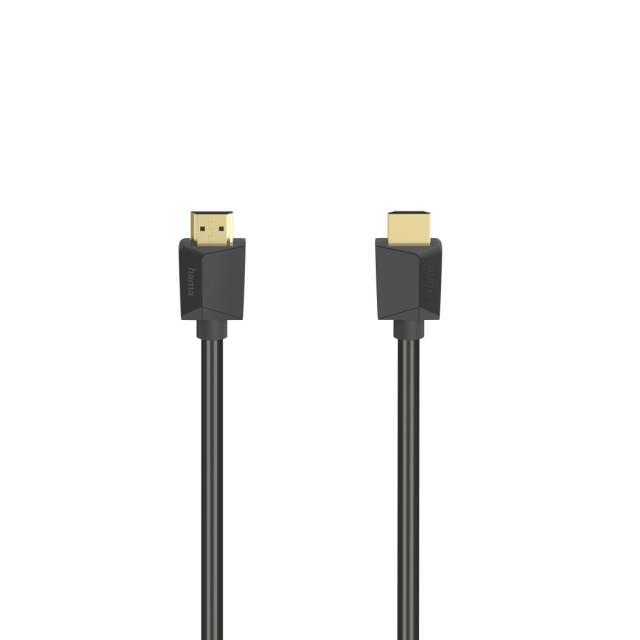 Кабел HAMA High-Speed, HDMI мъжко - HDMI мъжко, 4K, 18GB/s, Ethernet, 5 м, Позл. конектори, Черен