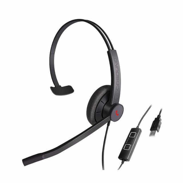 Слушалки с микрофон Addasound EPIC 301 Mono, UC,USB, черни