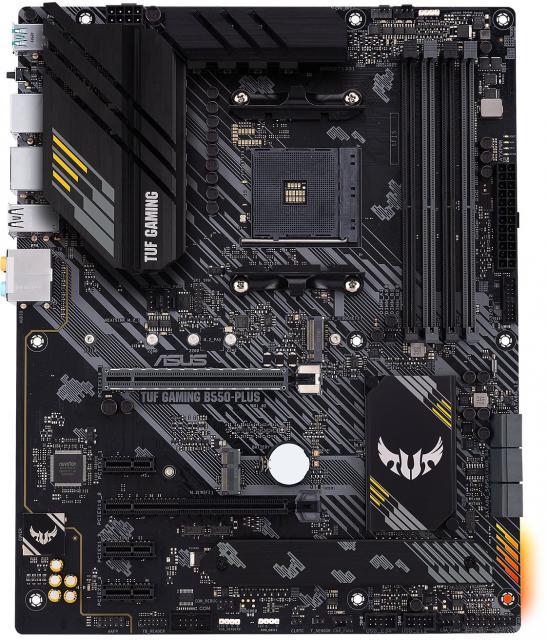 Дънна платка ASUS TUF B550-PLUS GAMING socket AM4, 4xDDR4, Aura Sync, PCIe 4.0, Dual M.2, 2.5GB Lan