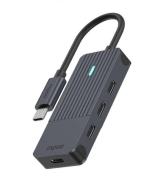 4-портов хъб USB-C RAPOO UCH-4002, 4 x USB-C, Черен