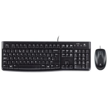 Kомплект клавиатура с мишка Logitech MK120, Черна