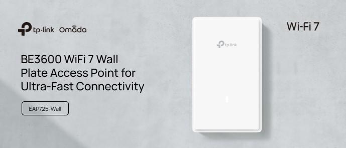 Точка за достъп TP-Link EAP725-Wall Omada BE3600 Wall Plate Wi-Fi 7