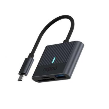 Четец на смарт карти Rapoo UCR-3001, USB-C, Черен