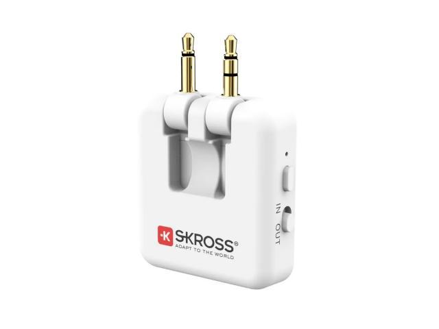 Аудио адаптер Skross, 3.5 mm jack към Bluetooth, Бял