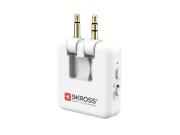 Аудио адаптер Skross, 3.5 mm jack към Bluetooth, Бял