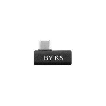 Адаптер BOYA USB-C женско към мъжко, Ъглов, Черен