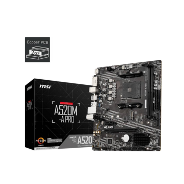 MSI A520M-A PRO AM4 2xDDR4 mATX HDMI DVI USB MB