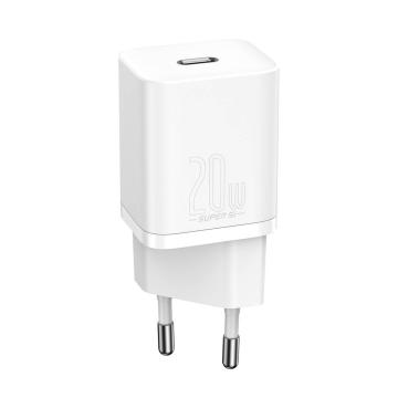 Зарядно устройство Baseus Super Si QC USB-C, 20W, бяло CCSUP-B02