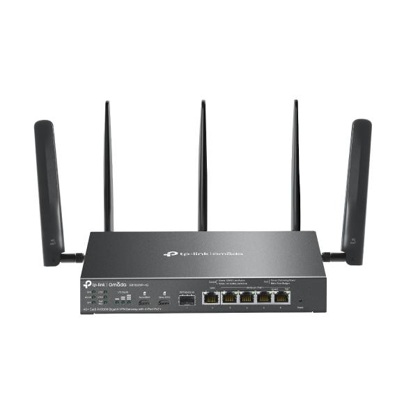 Гигабитен VPN рутер TP-Link Omada 4G+ Cat6 ER706WP-4G AX3000 4-портов PoE+