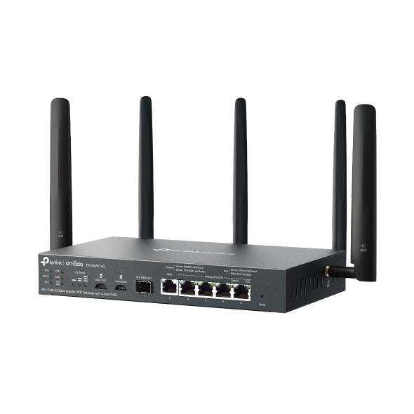 Гигабитен VPN рутер TP-Link Omada 4G+ Cat6 ER706WP-4G AX3000 4-портов PoE+