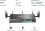 Гигабитен VPN рутер TP-Link Omada 4G+ Cat6 ER706WP-4G AX3000 4-портов PoE+