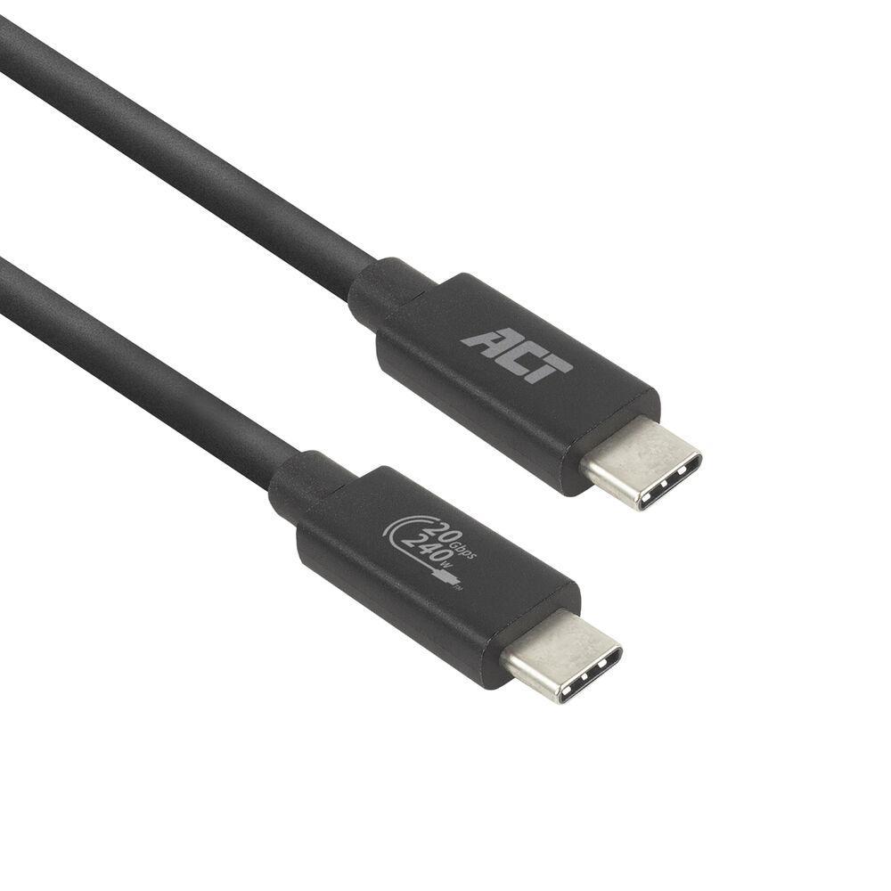 ACT Кабел USB-C - USB-C, 2 м / USB4, 20Gbps, 240W, сертифициран USB-IF