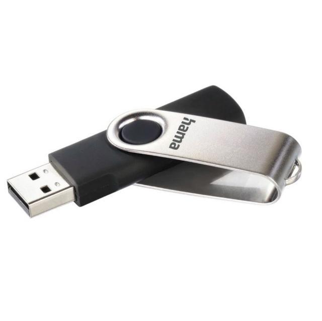 USB памет HAMA Rotate, 32GB, USB 2.0, 10Mb/s,Черен