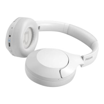 PHILIPS Bluetooth over-ear ANC white Up to 60 hours playback time 40 mm membranes