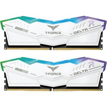 Памет Team Group T-Force Delta RGB White DDR5 32GB (2x16GB) 6000MHz CL38 FF4D532G6000HC38ADC01