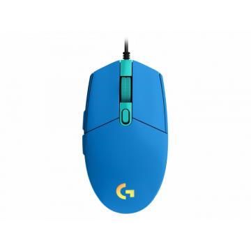 Геймърска мишка Logitech G102 LightSync, RGB, Оптична, Жична, USB, Син