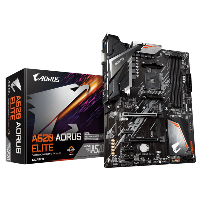 Дънна платка GIGABYTE A520 AORUS ELITE, AM4, ATX, DDR4