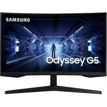 Монитор Samsung Odyssey G5 32 inch, VA 1000R 2560x1440, 144Hz, 1 ms, FreeSync Premium, DisplayPort, HDMI, Черен