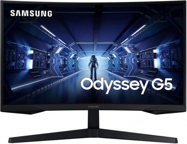 Монитор Samsung Odyssey G5 32 inch, VA 1000R 2560x1440, 144Hz, 1 ms, FreeSync Premium, DisplayPort, HDMI, Черен