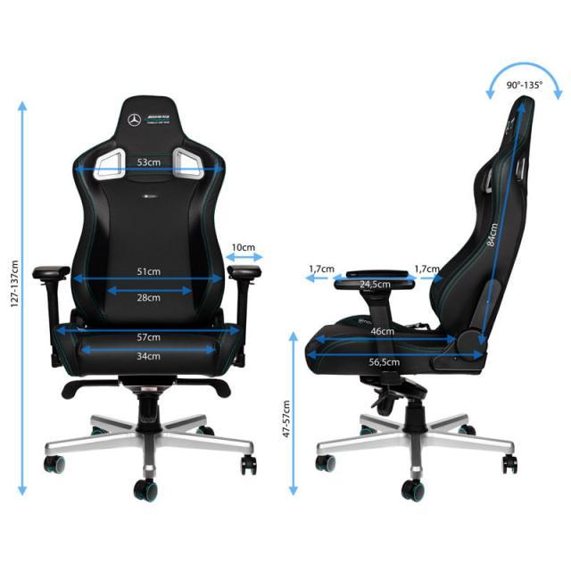 Геймърски стол noblechairs EPIC Mercedes-AMG Petronas Edition