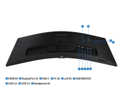 Монитор Samsung S65UC 34 inch, VA WQHD 3440 x 1440, 100Hz, 5 ms, HDR 10, FreeSync, USB-C, DisplayPort, HDMI, Черен