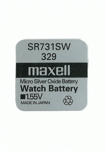 Бутонна батерия сребърна MAXELL SR-731 SW / 329/, 1.55V