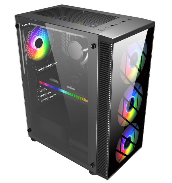 Кутия FSP CMT192 TG ATX Mid Tower, Черна