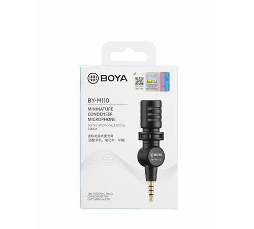 Микрофон BOYA BY-M110 компактен, 3.5mm жак