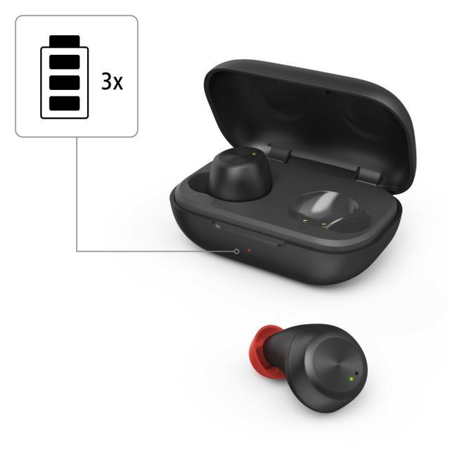 Блутут слушалки-тапи Hama Spirit Chop, True Wireless,  In-Ear, Гласов контрол, Черен
