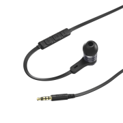 Слушалки Hama "Intense", In-Ear, микрофон, плосък лентов кабел, черни