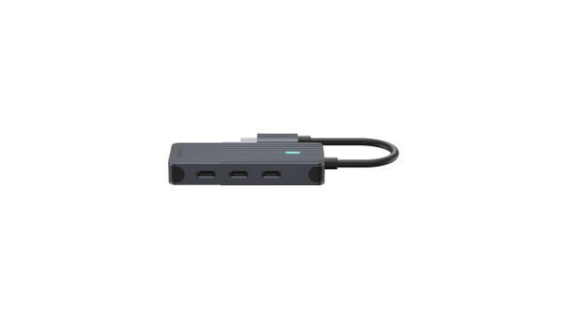 4-портов хъб USB-C RAPOO UCH-4002, 4 x USB-C, Черен