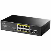 Суич Cudy FS1010P, 8 портов, 10/100, PoE+ Switch 120W, 2 x Uplink порта