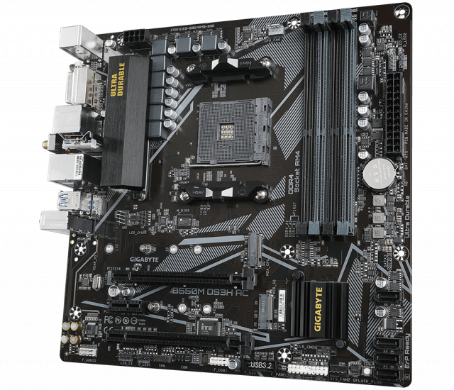 Дънна платка GIGABYTE B550M DS3H AC Socket AM4, 4 x DDR4