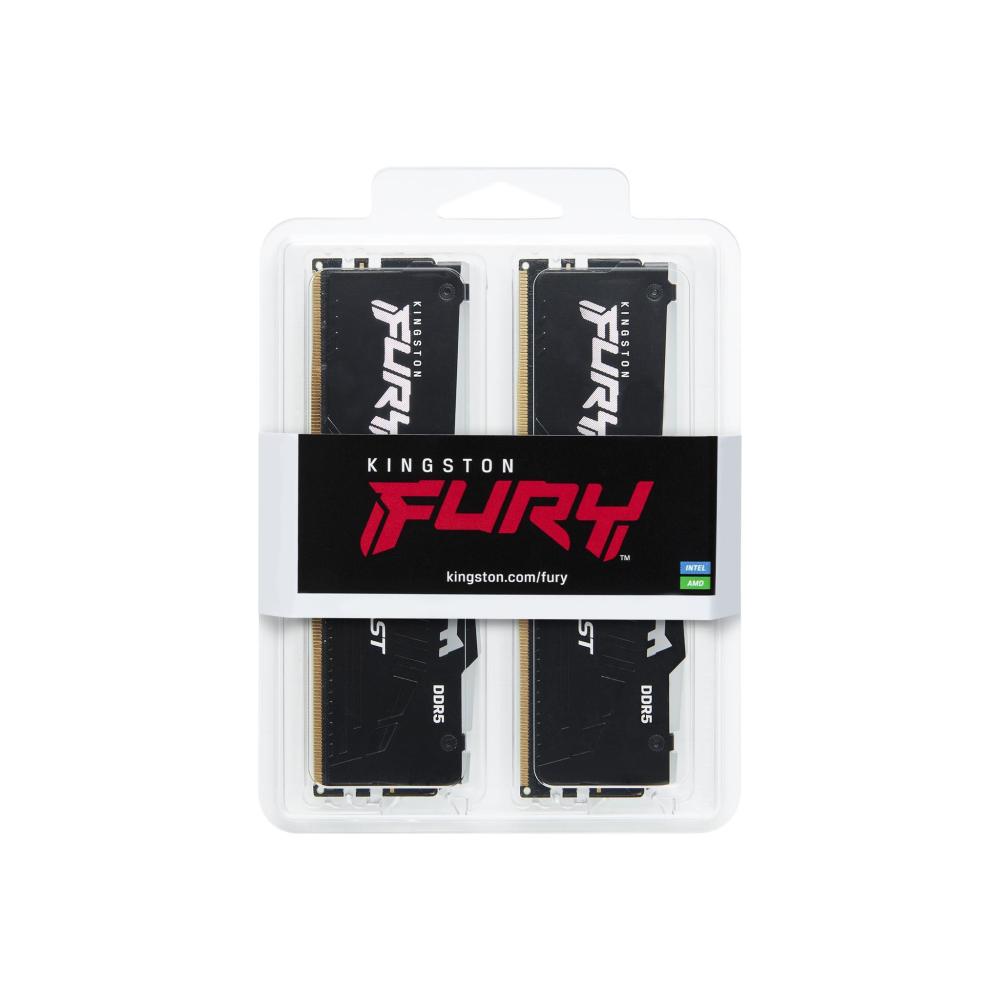 Памет Kingston FURY Beast Black RGB 64GB(2x32GB) DDR5 6000MHz 36CL
