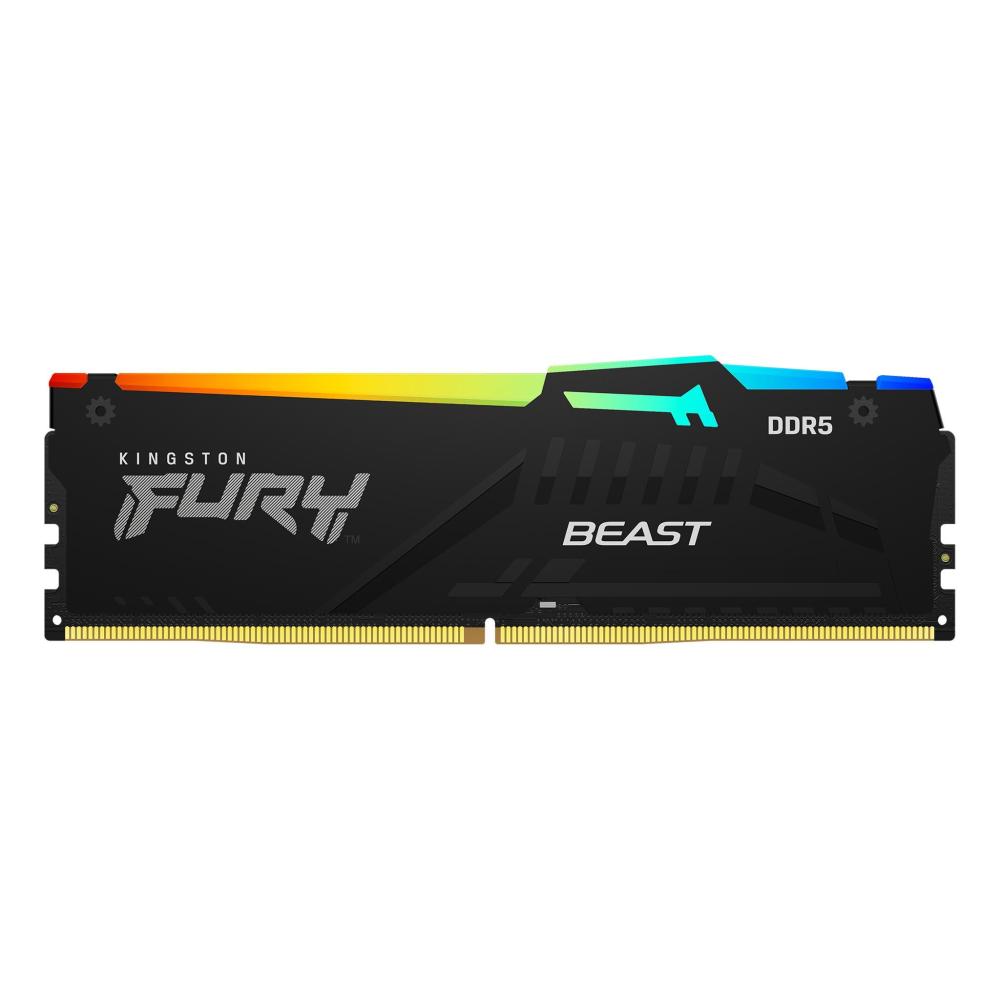 Памет Kingston FURY Beast Black RGB 64GB(2x32GB) DDR5 6000MHz 36CL