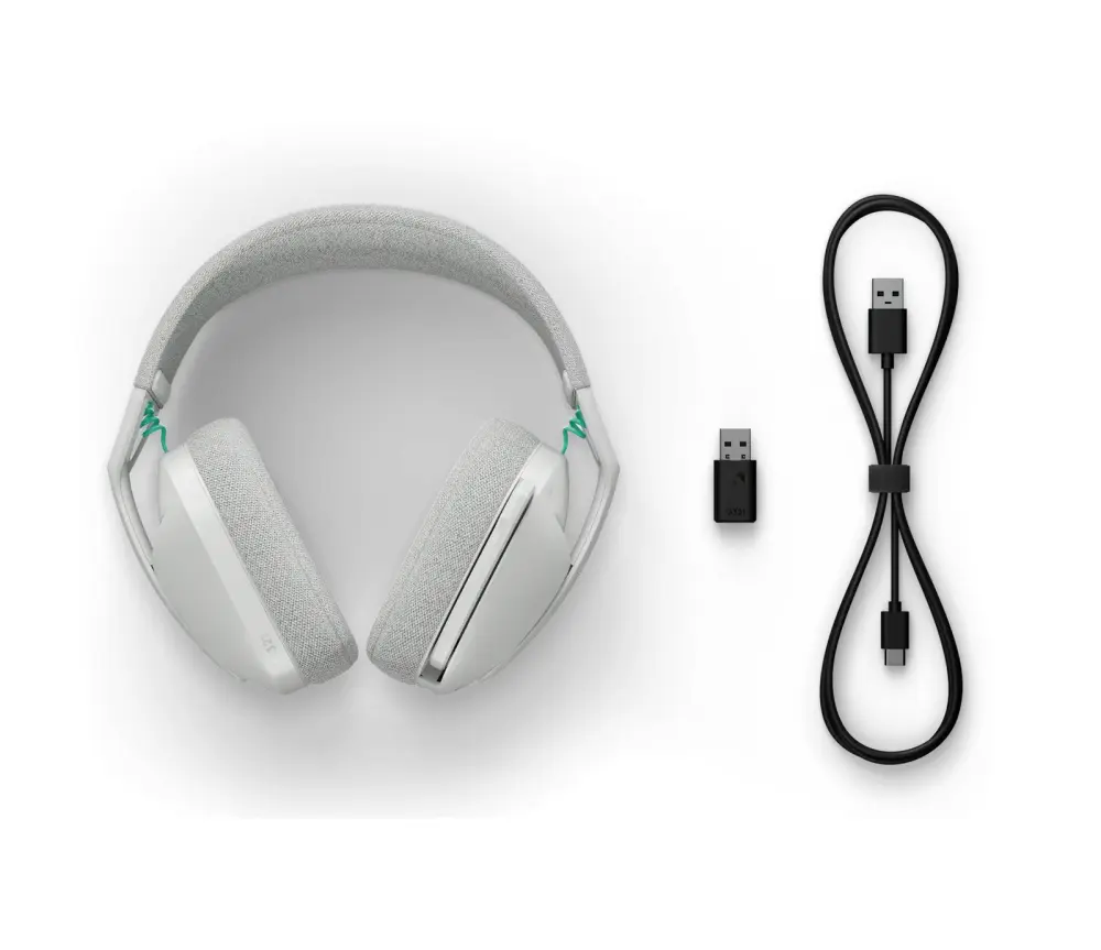 Геймърски безжични слушалки Logitech G321 Lightspeed, Микрофон, Бели