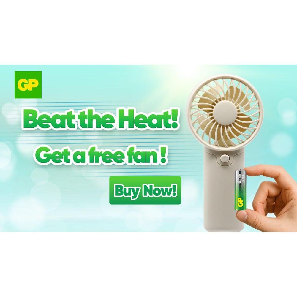 GP SUMMER PACK Алкални батерии  Super AA x 12 бр. + Super AAA x 12 бр. + Fan/ Вентилатор/  GP BATTERIES
