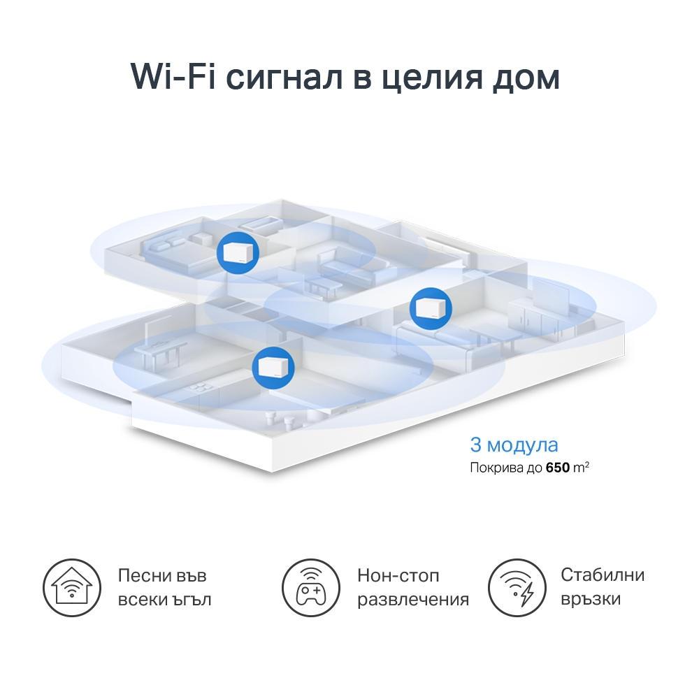 Безжична Wi-Fi Mesh система Mercusys Halo H80X 3-pack AX3000